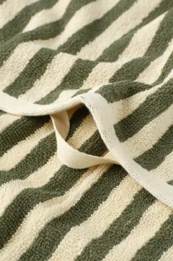 Ellos Home Sæt med frottéhåndklæder Stripe 2 dele Grøn farve Best