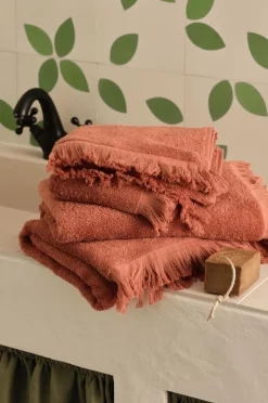 Ellos Home Sæt med frottéhåndklæder Molly 4 dele Mokkarosa Discount