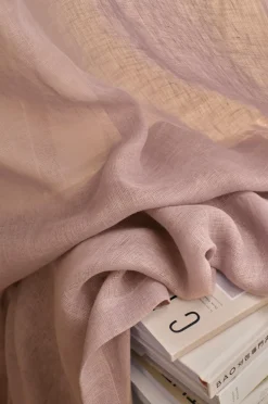 Ellos Stofprøver - Gardiner>Home Stofprøve Cleo i hør Rosa