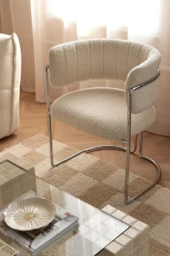 Ellos Home Stol Trikonia 2-pak Krom/cremehvid Online