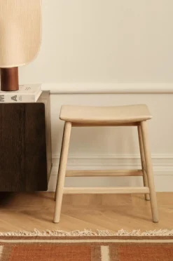 Ellos Stole & Skamler>Home Taburet Baderia Hvid glaseret