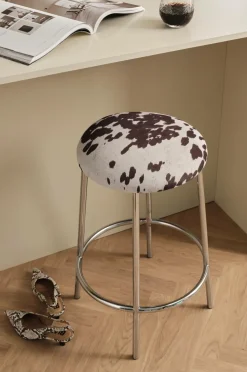 Ellos Home Taburet Cowlow Brun/hvid Hot