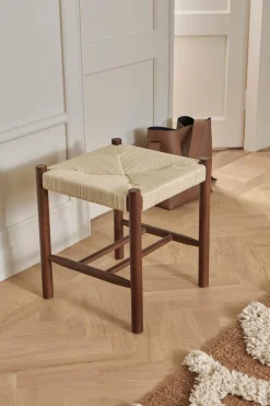 Ellos Home Taburet Ellan 40x40 cm Valnøddebrun Online