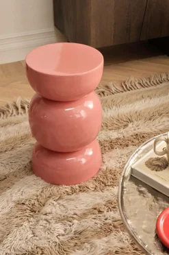 Ellos Stole & Skamler>Home Taburet Rulle Ø 30 cm Rosa