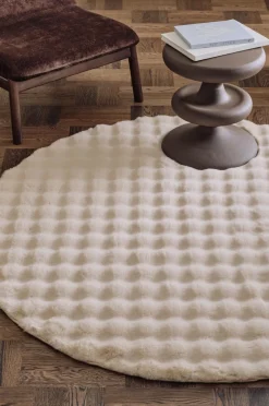 Ellos Bomulds- & Kludetæpper>Home Tæppe Byron Round Lys beige