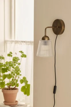 Ellos Væglamper>Home Væglampe Colin Klart glas/antikbrun