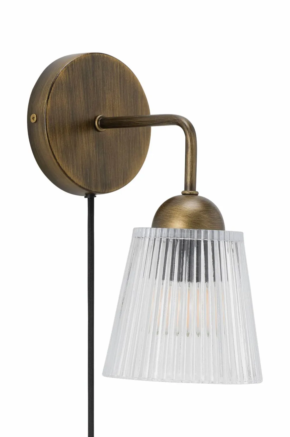 Ellos Væglamper>Home Væglampe Colin Klart glas/antikbrun