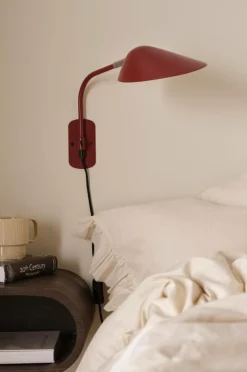 Ellos Home Væglampe Finley Mørkerød Discount