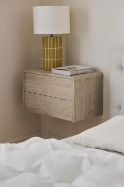 Ellos Borde>Home Vægmonteret sengebord Mylissa Hvid laseret