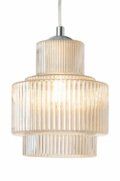 Ellos Pendler>Home Vindueslampe Alva amber/forkromet