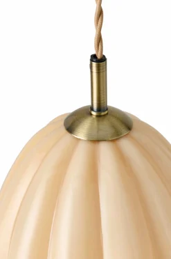 Ellos Home Vindueslampe Elba Painting shiny beige glass+antique gold iron Discount