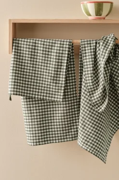 Ellos Køkkentekstiler>Home Viskestykke Ramona Check 2-pak Grøn