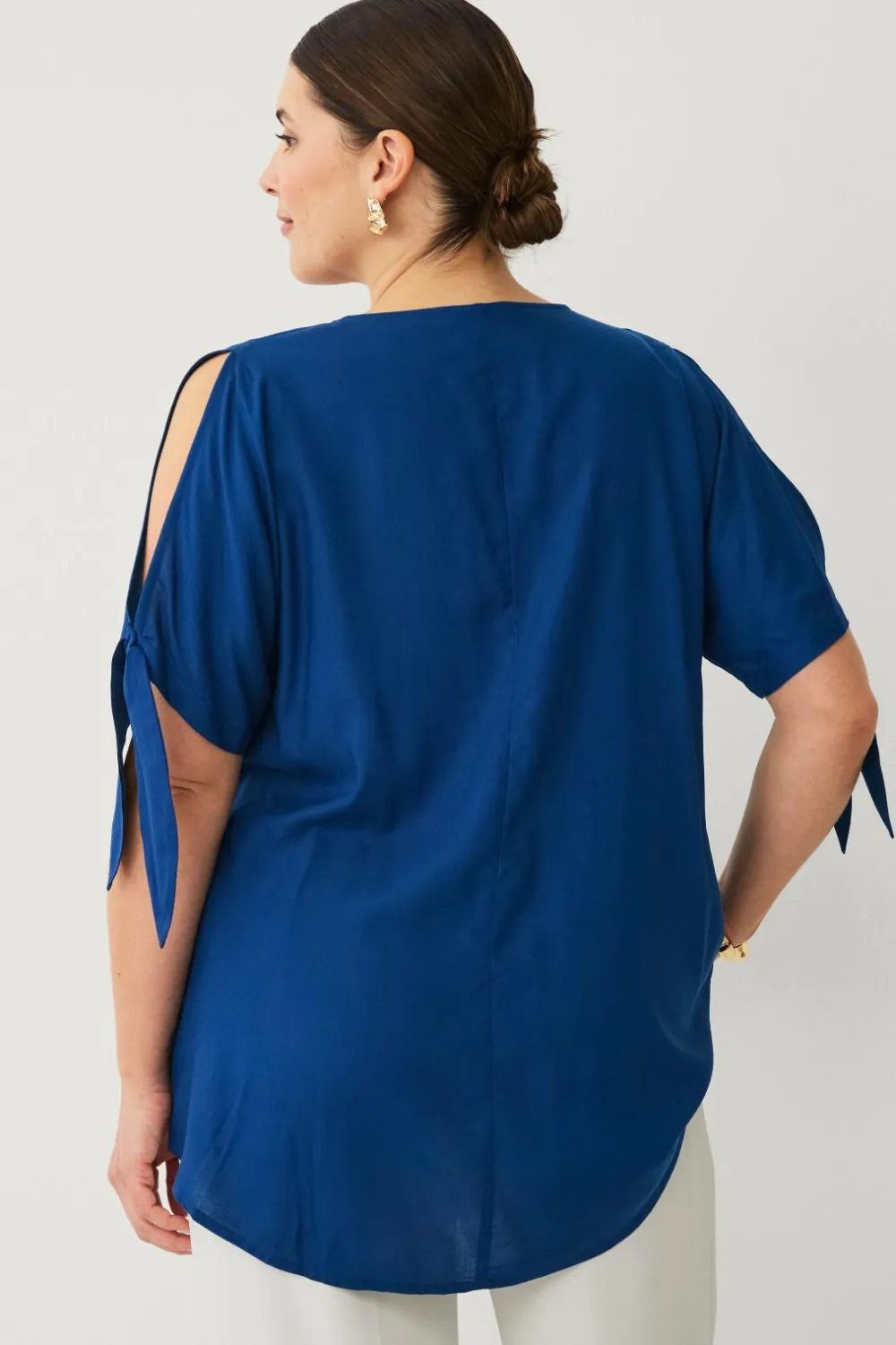 Ellos Tunikaer|Skjorter & Bluser>Plus collection Tunika med korte ærmer Blå