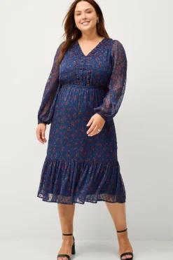 Ellos Kjoler>Plus collection Kjole Bonita Blomstret