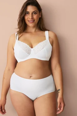 Ellos Plus collection Bøjle-bh med mesh-forede skåle Hvid Online