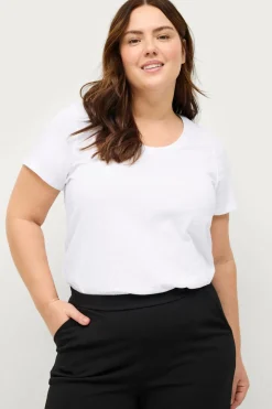 Ellos Basistøj>Plus collection Top med rund hals Hvid