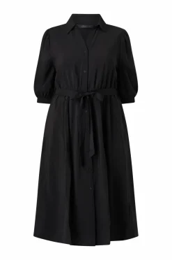 Ellos Kjoler>Plus collection Skjortekjole sort