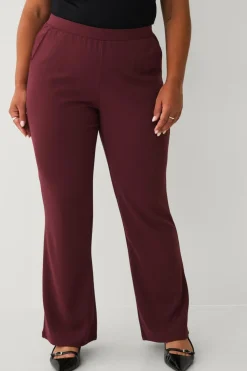 Ellos Tights & Leggings>Plus collection Bootcut-leggings Rødbrun