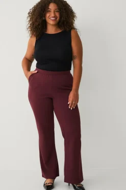 Ellos Tights & Leggings>Plus collection Bootcut-leggings Rødbrun