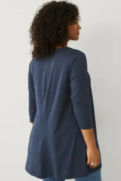 Ellos Plus collection Tunika i bomuld/viskose Marineblå New