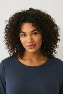 Ellos Plus collection Tunika i bomuld/viskose Marineblå New