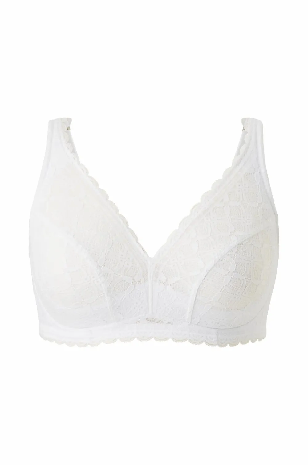 Ellos Plus collection Blød BH med blondedetaljer Hvid