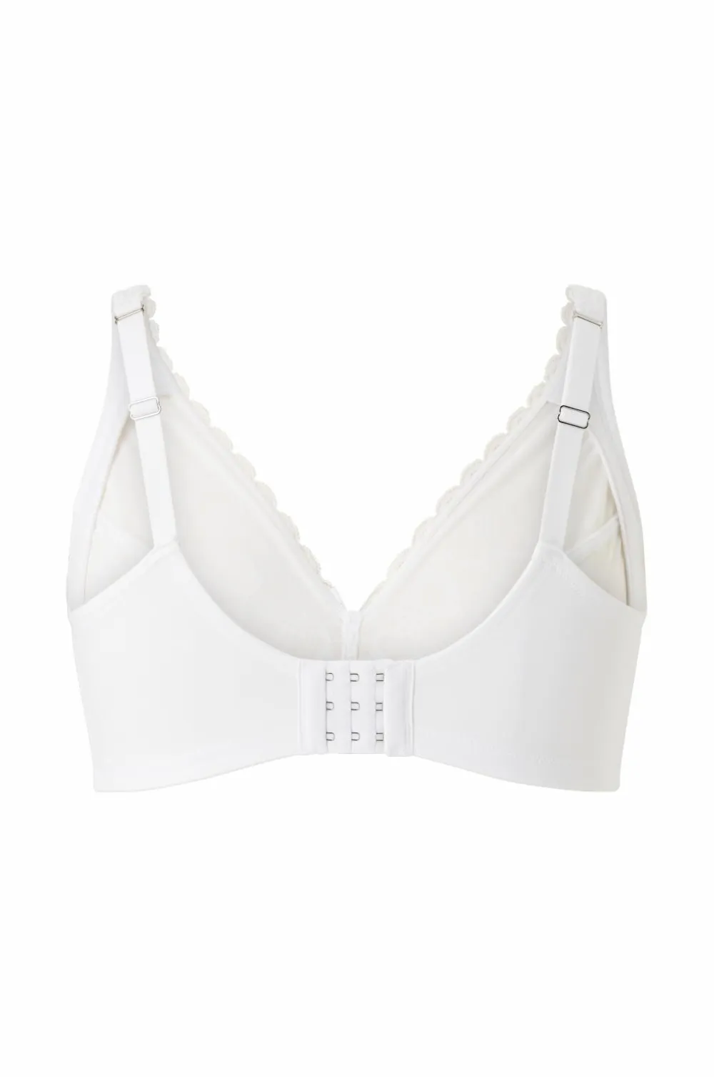 Ellos Plus collection Blød BH med blondedetaljer Hvid