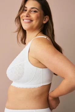 Ellos Plus collection Blød BH med blondedetaljer Hvid