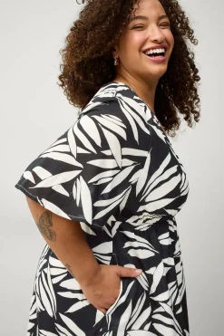 Ellos Plus collection Kjole Signe Sortmønstret New