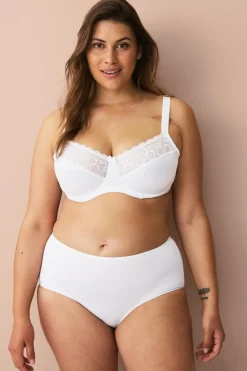 Ellos Bh'Er>Plus collection Minimiser bøjle-bh med meshforede skåle Hvid