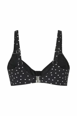 Ellos Plus collection Bikini-bh med bøjle Sort/hvidprikket Clearance