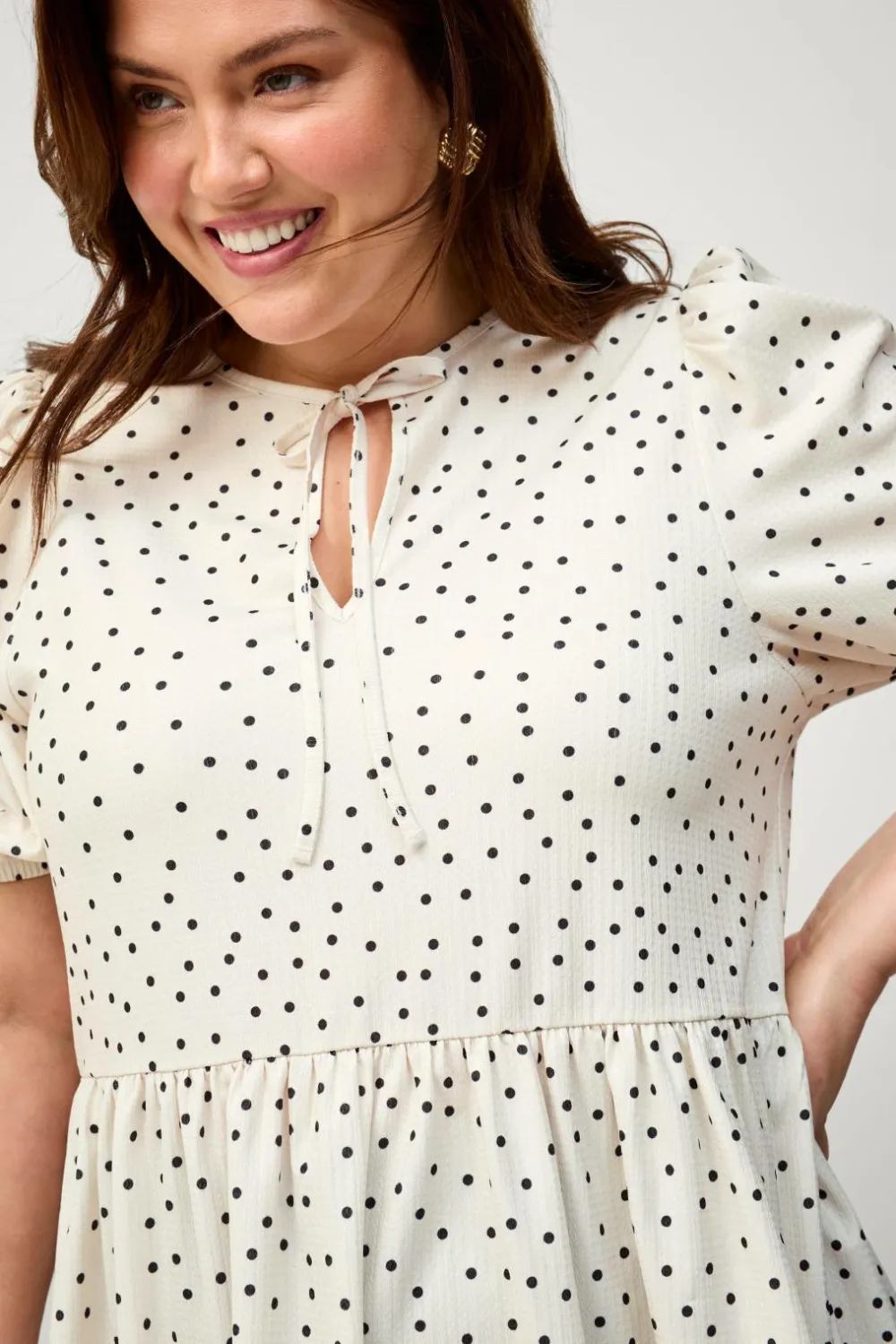 Ellos Tunikaer>Plus collection Tunika Paula Hvid/sort