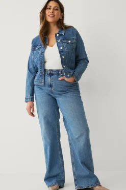 Ellos Plus collection Cowboyjakke Blå Discount