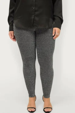 Ellos Tights & Leggings>Plus collection Leggings Lana Sortsølvfarvet