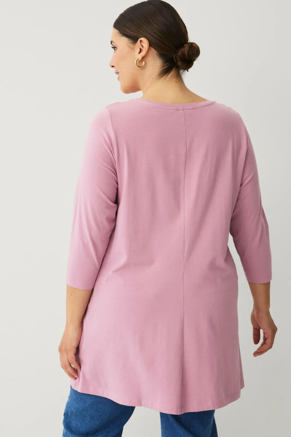 Ellos Tunikaer>Plus collection Tunika i bomuld/viskose Rosa