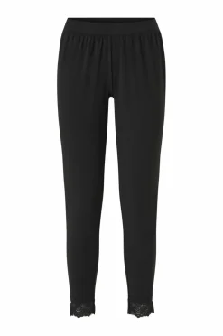 Ellos Tights & Leggings>Plus collection Leggings med blondekant Sort