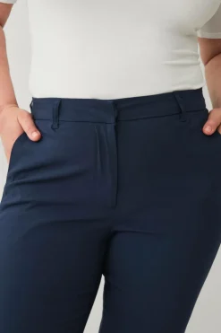 Ellos Plus collection Lige bukser med stretch Mørkeblå Outlet