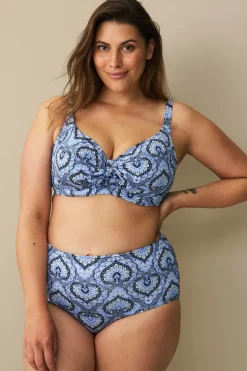 Ellos Plus collection Bikini-BH med bøjle Blåmønstret Sale