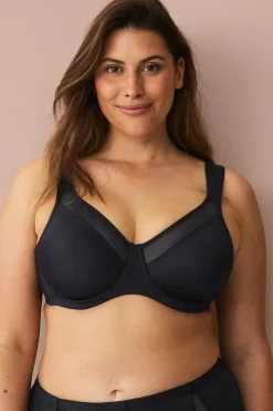 Ellos Plus collection Bh med bøjler med formede skåle Sort Hot