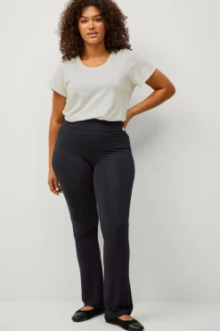 Ellos Tights & Leggings>Plus collection Soft leggings med en bootcut Sort