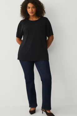 Ellos Plus collection Top med brede ærmer sort Best