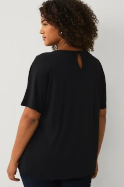 Ellos Plus collection Top med brede ærmer sort Best