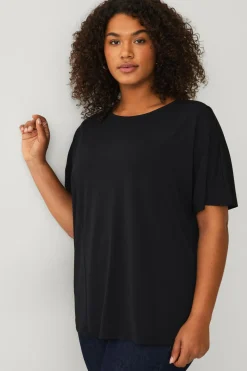 Ellos Plus collection Top med brede ærmer sort Best
