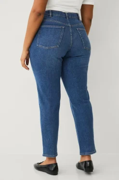 Ellos Plus collection Morjeans Mid blue wash Online