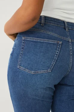 Ellos Plus collection Morjeans Mid blue wash Online