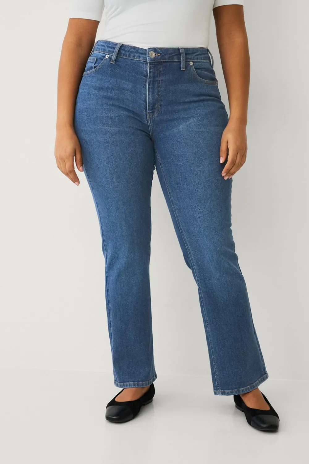 Ellos Jeans>Plus collection Bootcut jeans Mid blue