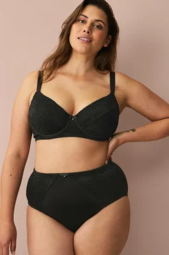 Ellos Plus collection Foret bh med bøjler i blonder Sort Discount