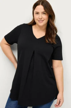 Ellos Tunikaer>Plus collection Tunika med v-hals Sort