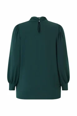 Ellos Plus collection Top med pufærmer mørkegrøn Online