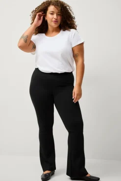 Ellos Plus collection Kraftige leggings med bootcut Sort Discount